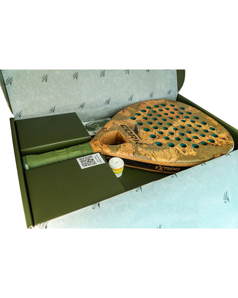 Cork Padel Racket Extreme Green + FREE Thermobag