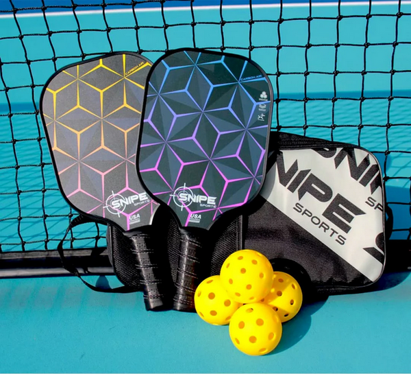 Pickleball Starter Kit - 2 Rackets, 4 Balls, & 1 Bag SNIPE SPORTS