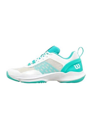 HURAKN PRO WOMEN'S PADEL SHOES WHITE/TURQUOISE