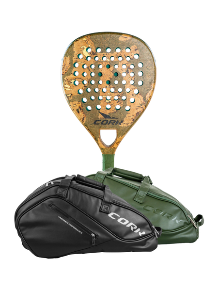 Cork Padel Racket Supreme Power III + FREE Thermobag